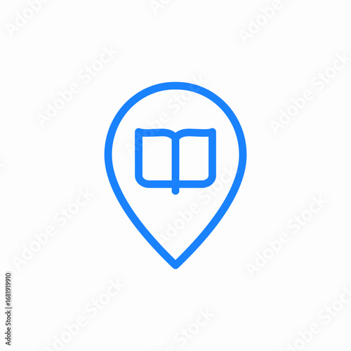 library location icon sign vector