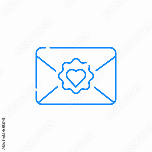 love letter message icon sign vector