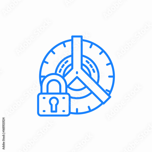 machine lock icon sign vector