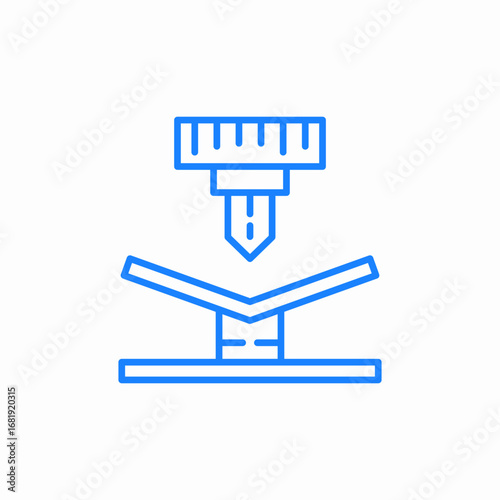 metal  bending machine icon sign vector