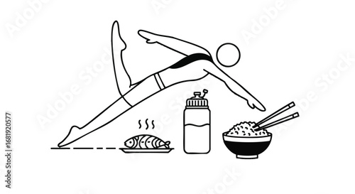Embrace a holistic approach to well-being, combining an active lifestyle with mindful eating to achieve optimal physical health, strength, and inner harmony