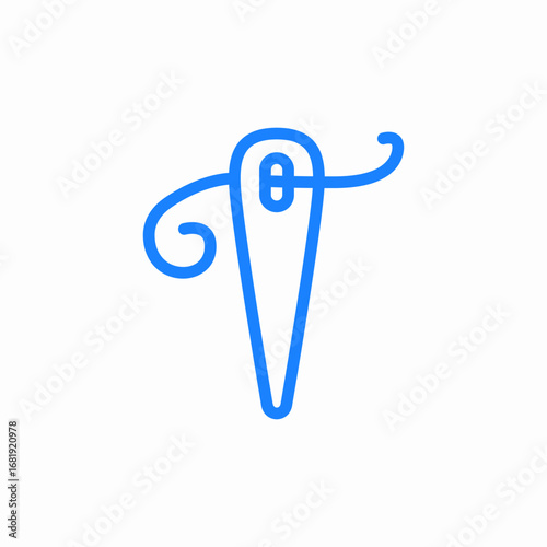 needle thread icon sign vector