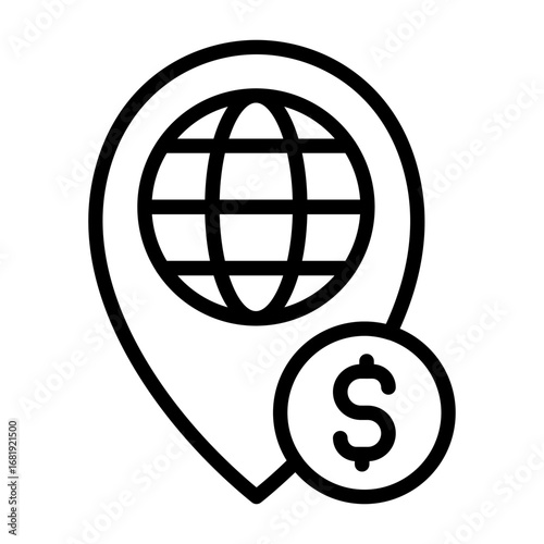 Business Location Pin Vector Icon