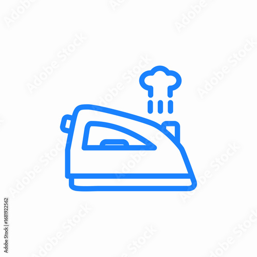steam iron icon sign vector