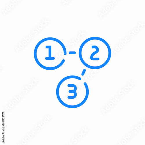 step order sequence icon sign vector