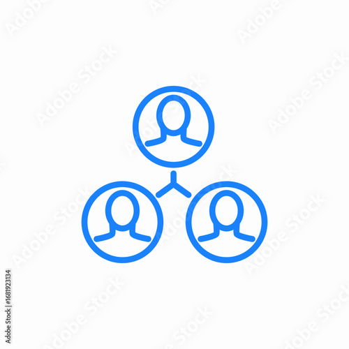 team affiliate icon sign vector