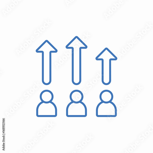 team promotion icon sign vector