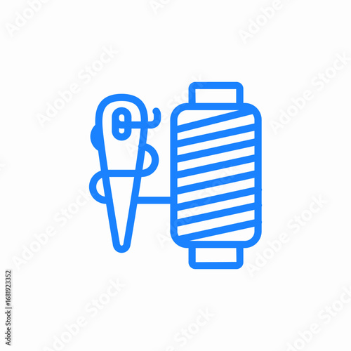 thread and needle icon sign vector