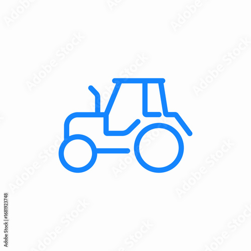 tractor farming machine icon sign vector