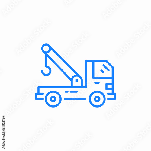 tow truck icon sign vector