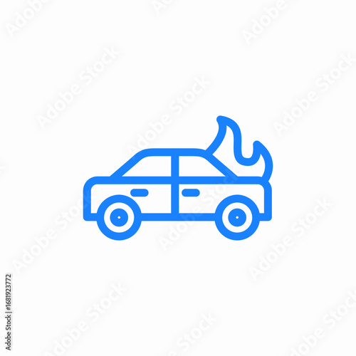 traffic accident icon sign vector