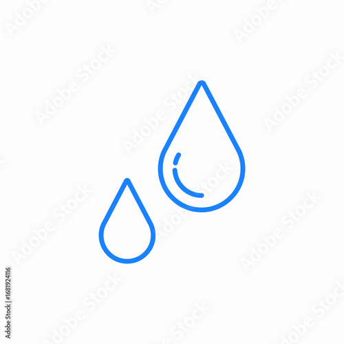 two drops icon sign vector
