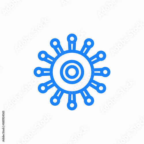 virus structure icon sign vector