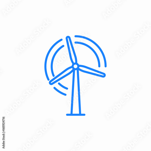 wind energy icon sign vector
