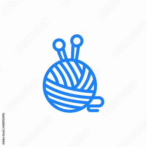 yarn needles icon sign vector