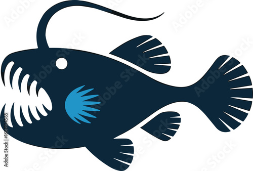 Anglerfish Deep Sea Predator Illustration Vector Graphic Design