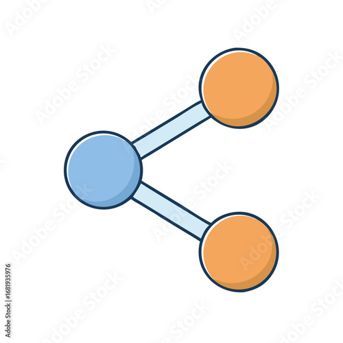 Stylized share icon representing connections and communication between multiple parties