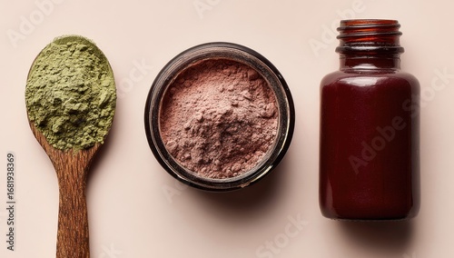 Natural skincare powders and serum