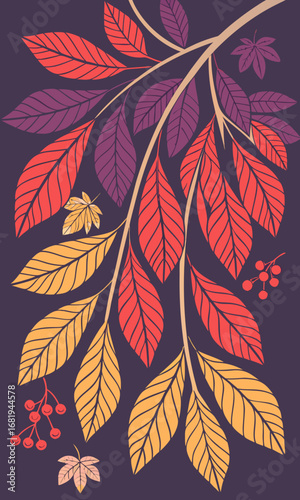 autumn leaves vector background