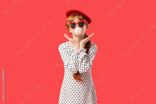 Cute ginger teenage girl in...