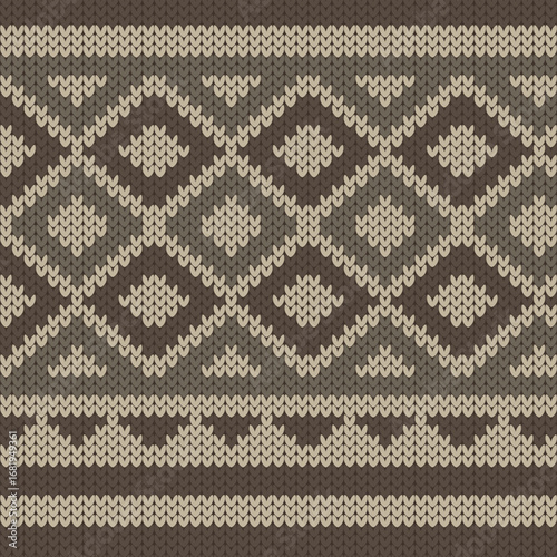 Vector illustration of Malaysian textile, Tiang Seri Songket. Traditional malay motive knitted pattern