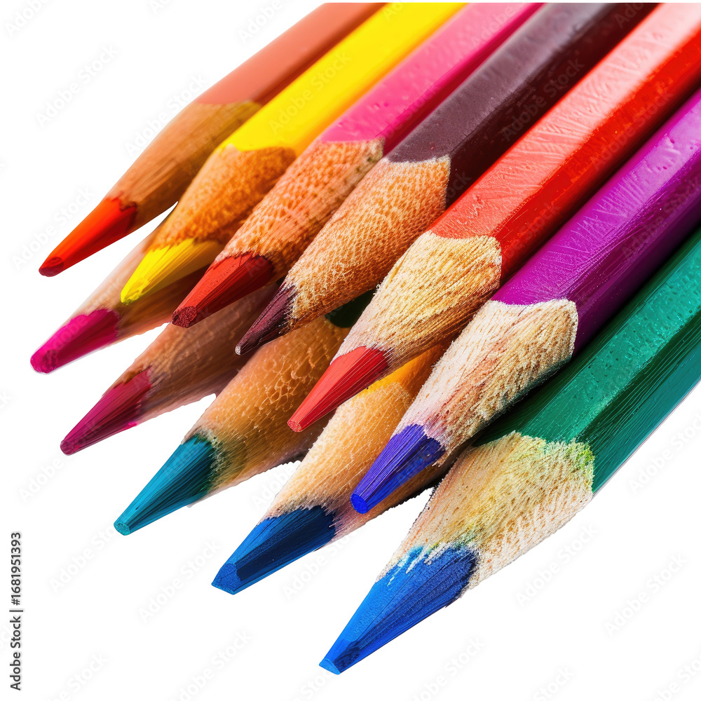 Naklejka premium Close-up of colorful pencils (1)
