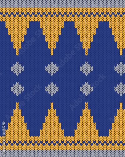Vector illustration of Malaysian textile, Tiang Seri Songket. Traditional malay motive knitted pattern
