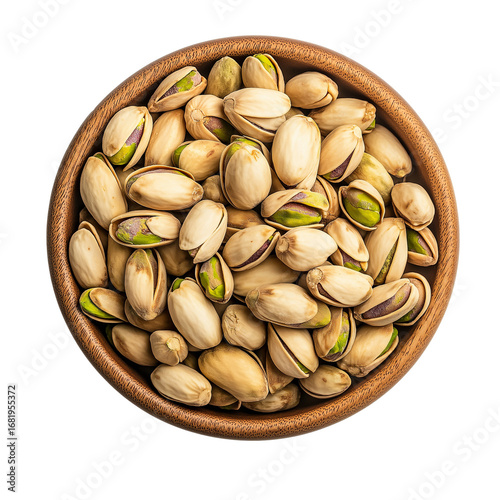 Wallpaper Mural Natural Pistachios in Wooden Container Transparent Background Torontodigital.ca