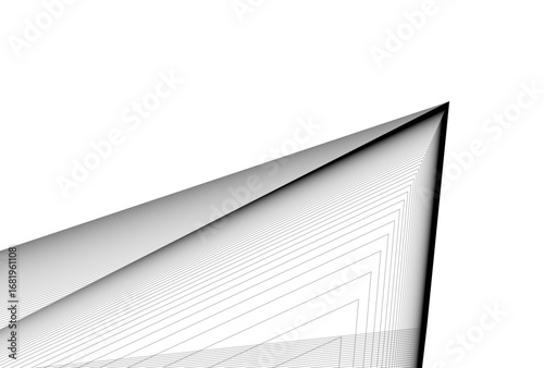 Abstract architectual drawing vector 3d illustration