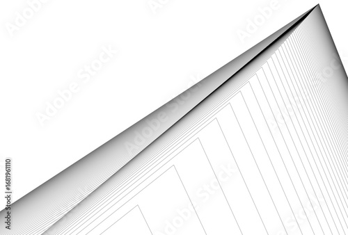 Abstract architectual drawing vector 3d illustration