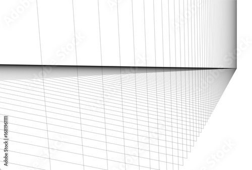 Abstract architectual drawing vector 3d illustration