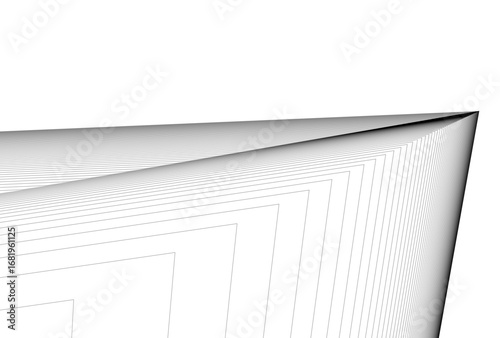 Abstract architectual drawing vector 3d illustration