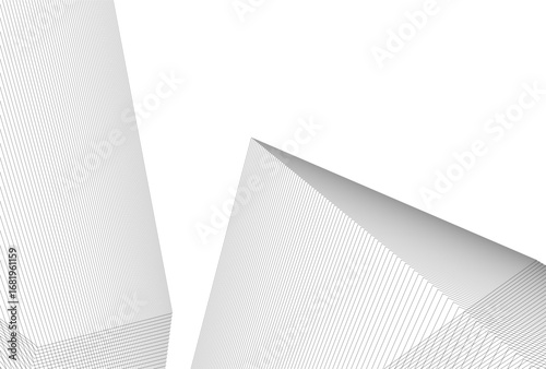 Abstract architectual drawing vector 3d illustration