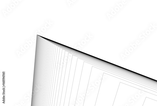Abstract architectual drawing vector 3d illustration