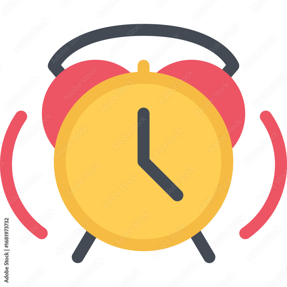 Obraz premium Alarm Clock Icon Design