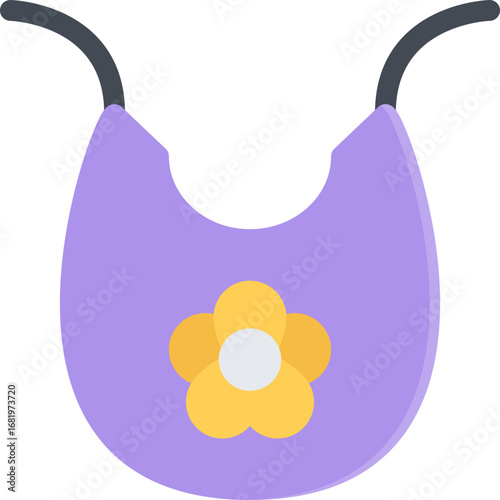 Baby Bib with Flower