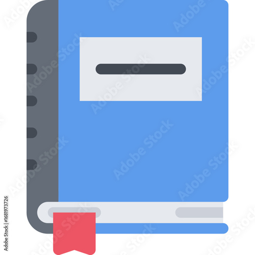 Free Download Blue Book with Red Bookmark - GFXLoad