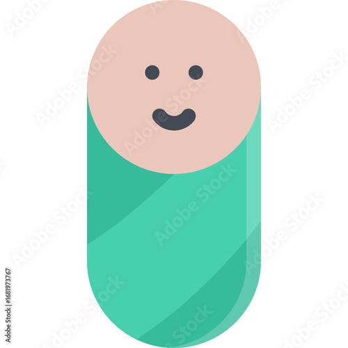 Cute Newborn Infant Smiling