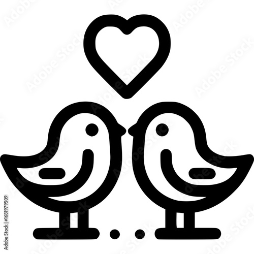 Love Birds Icon - 2