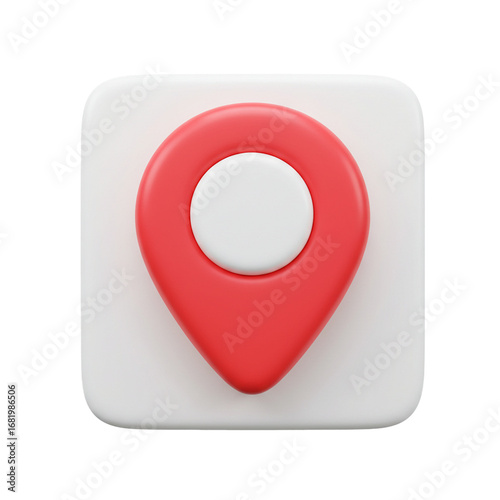 Free Download 3d render of map pointer icon isolated on white background, navigation and location symbol used for travel - GFXLoad