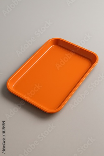 Versatile orange food tray with modern design and contemporary food service aesthetics