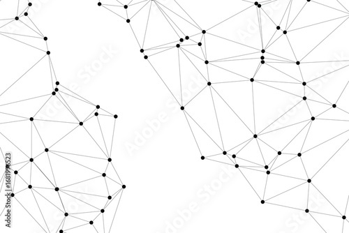 Global network connection background for banner design. Abstract line background with connecting dots and lines. Network Connecting dot polygon social network communication. Internet technology.