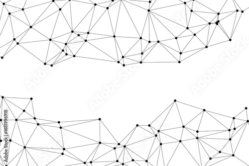 Global network connection background for banner design. Abstract line background with connecting dots and lines. Network Connecting dot polygon social network communication. Internet technology.