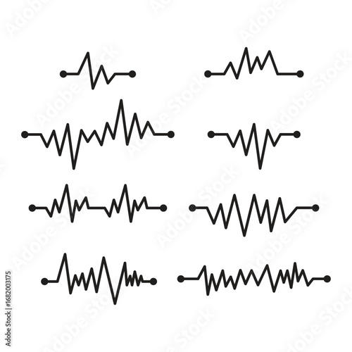 Cardiogram Icon Set Vector Design.