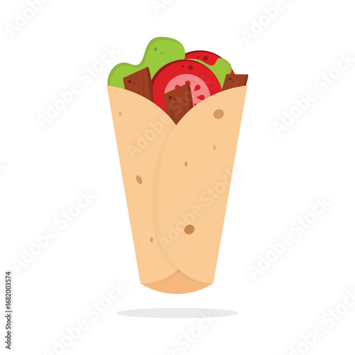 Kebab Food Icon Vector Design.