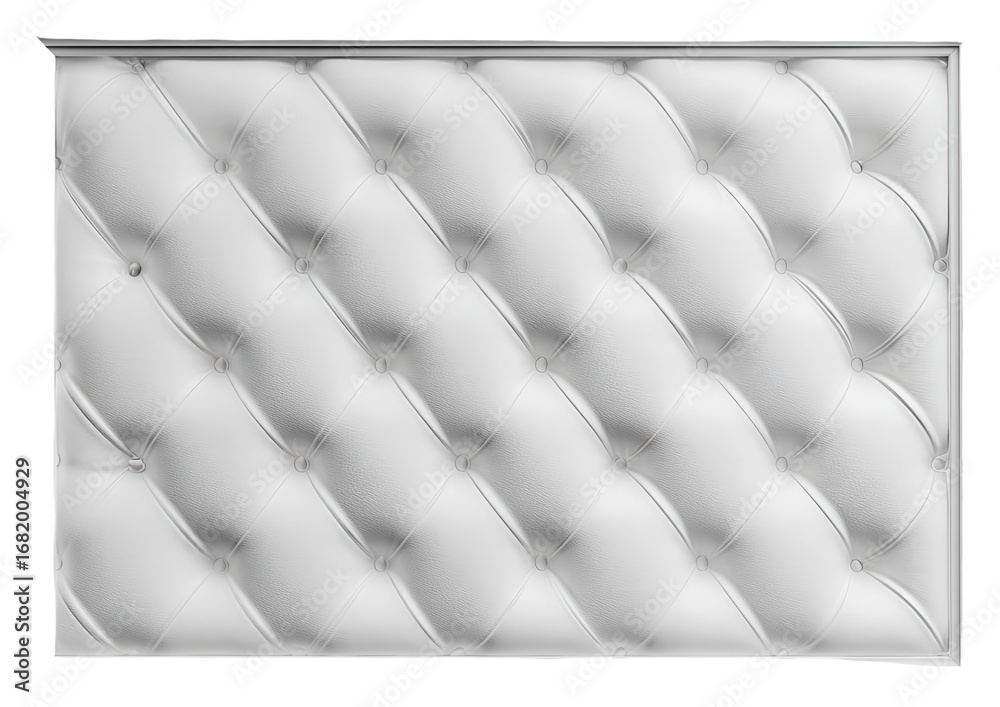 Naklejka premium White, quilted panel, tufted design, decorative, rectangular