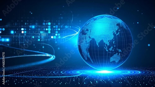 Digital global technology illustration