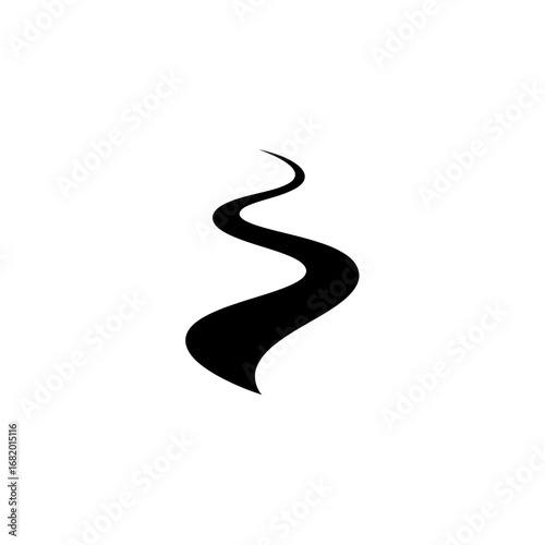 Winding Road Path Icon - Journey Symbol.
