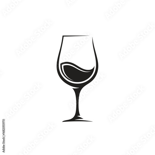 Line drawing of a wine glass.