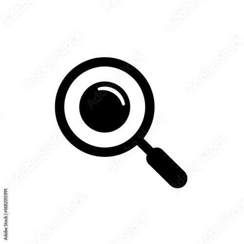 Magnifying Glass Focusing on a Fried Egg.